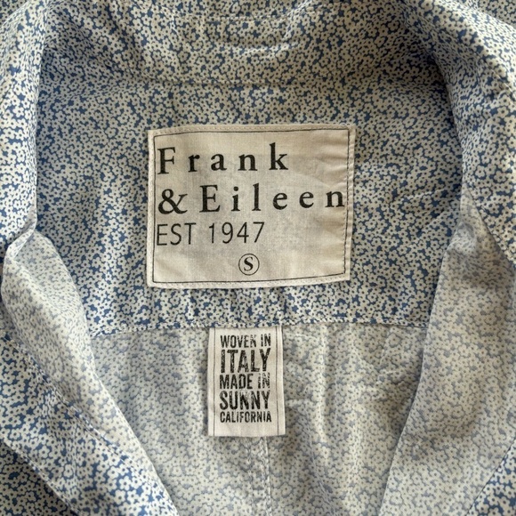 FRANK AND EILEEN - Eileen buttondown - floral blouse, 100% Cotton Size S - Picture 5 of 7